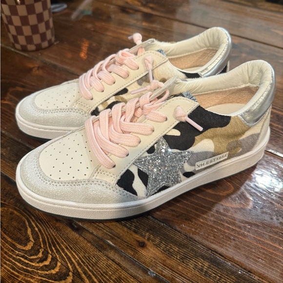 Vintage Havana Shoes - Vintage Havana Leather Laura Camo Glitter Sneakers